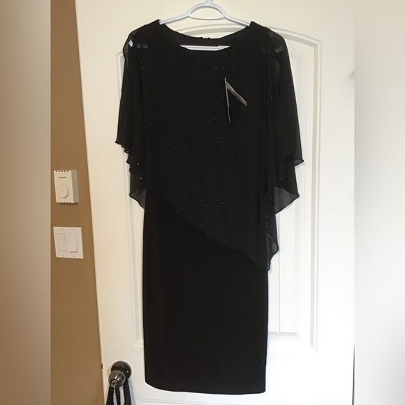 NEW Elegant Joseph Ribkoff Black Dress, Size 6 - Picture 4 of 4